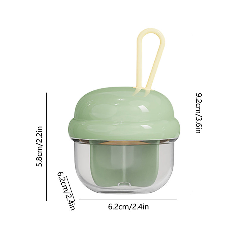 Mignon distributeur de pilules pour bouteille d'eau avec 4 grands compartiments, Vert