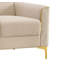 Chaise d'appoint moderne avec structure en bouleau massif et rembourrage à ressorts ensachés