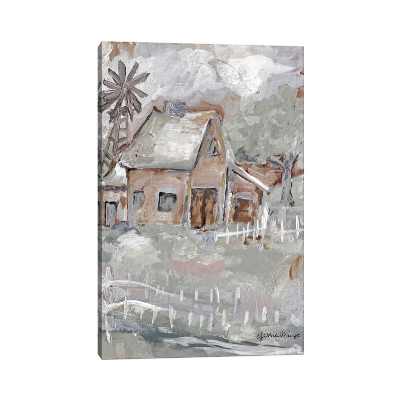 House by Jessica Mingo - Painting on Canvas, 30.48cm H x 20.32cm W x 1.91cm D, Wrapped Canvas