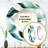 Reyo Coastal Emerald And White Geometric Charm - Geometric  Large Mirror, Modern Round Unique Wall Mirror Decor, Printed Metal Art-922169756