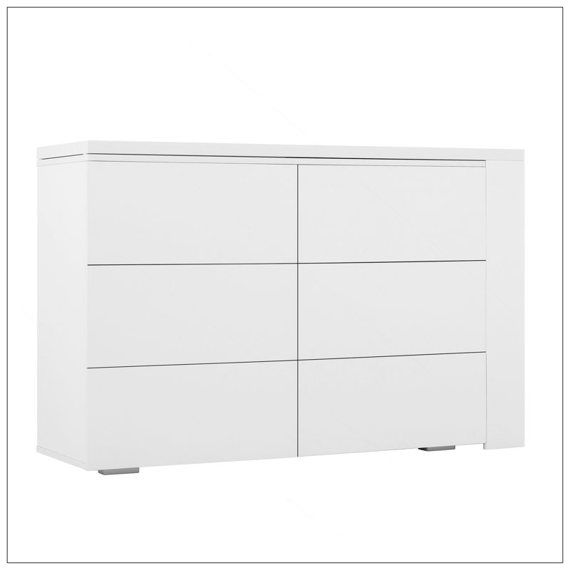 Six Drawers, Removable Desktop, Three Storage Compartments, White Six-Pump Multi-Functional Table