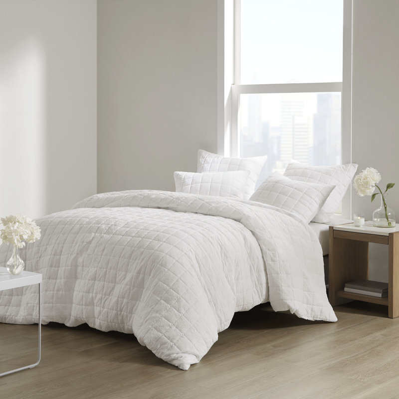 Taie décorative 26 po x 26 po Cocoon, Blanc