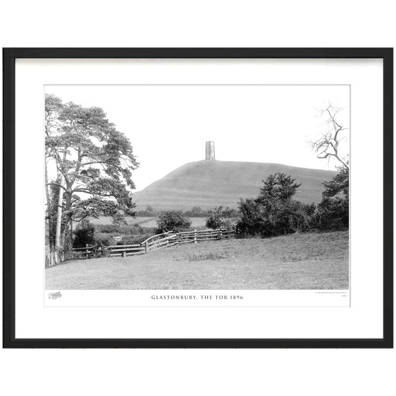 Glastonbury, The Tor 1896 - Single Picture Frame Print, 60cm H x 80cm W x 2.3cm D