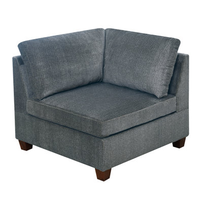 4Pc Modular In Gray Inspiration, Chenille Fabric Chair Assembly, Wood Structure - Tangle, Compilation, Frame
