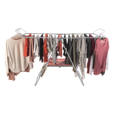 Séchoir à vêtements - Portant à linge intérieur / extérieur pour vêtements, serviettes, chaussures - Porte-vêtements pliable par Everyday Home
