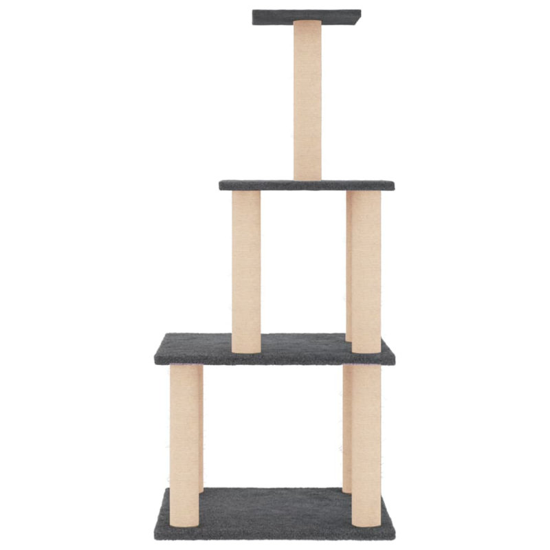 111 cm H Cat Tree / Condo and Cat Scratchers, Dark Gray