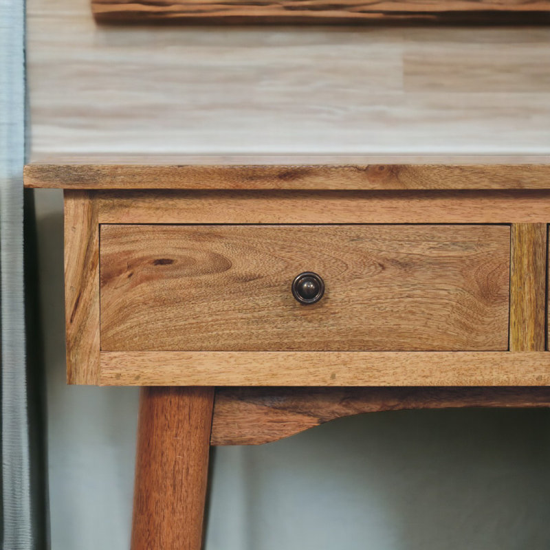 Hackneyville 70cm Solid Wood Console Table, Oak Wood/Natural
