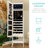 Naiyana Winston Porter Jewelry Armoire Cabinet, Full Length Mirror w/ Velvet Storage Interior, Lock-1095878207