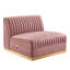 Canapé modulaire modulaire en velours 6 pièces Modway Sanguine-194470736