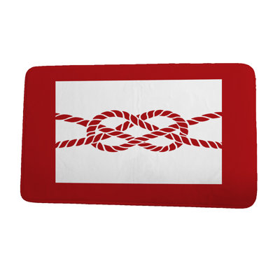 E By Design Nautical Knot Bath Math In Red