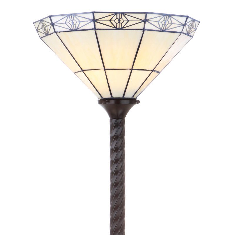 Oshiro 68.57'' Brown Torchiere Floor Lamp