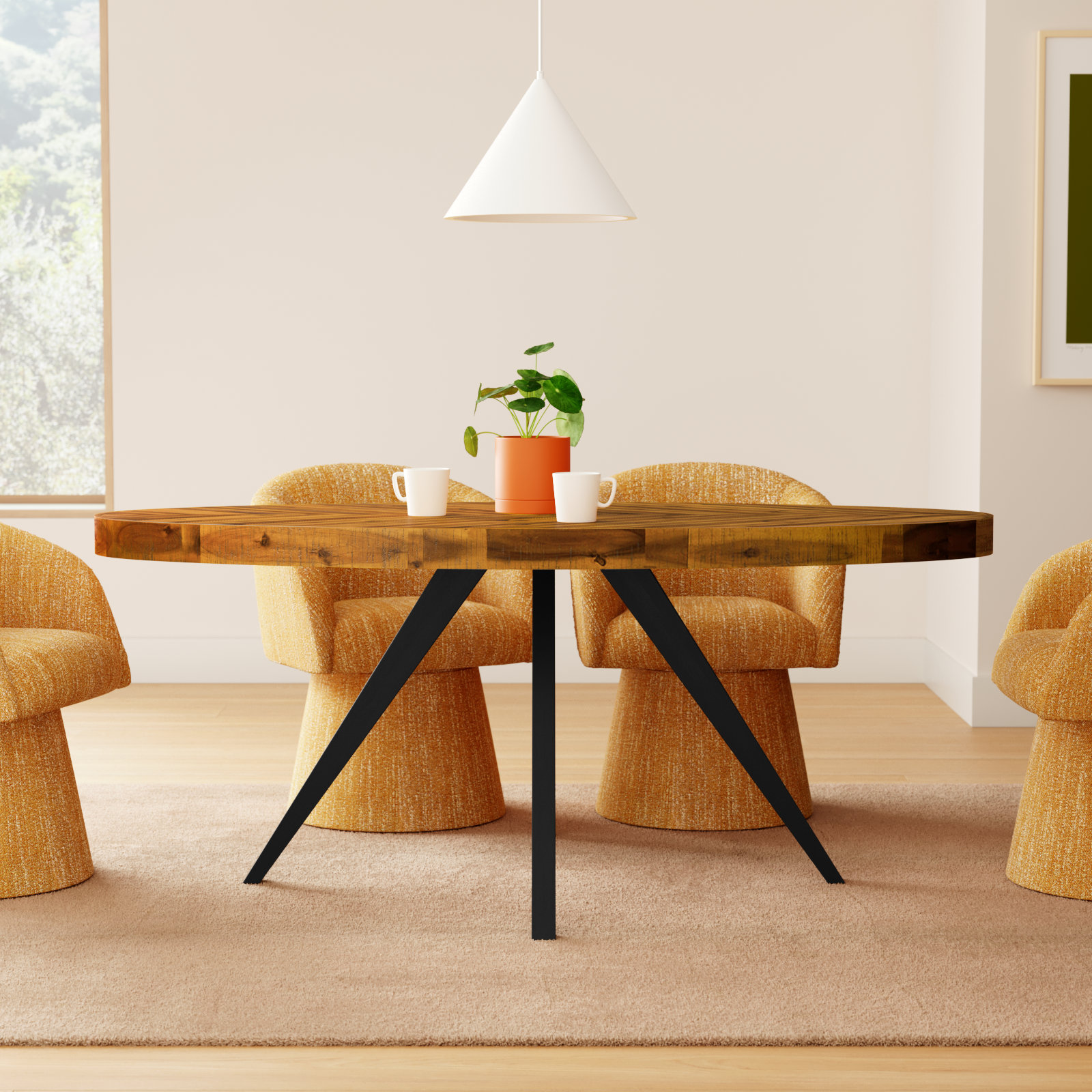 Carlo 72'' Dining Table, Brown