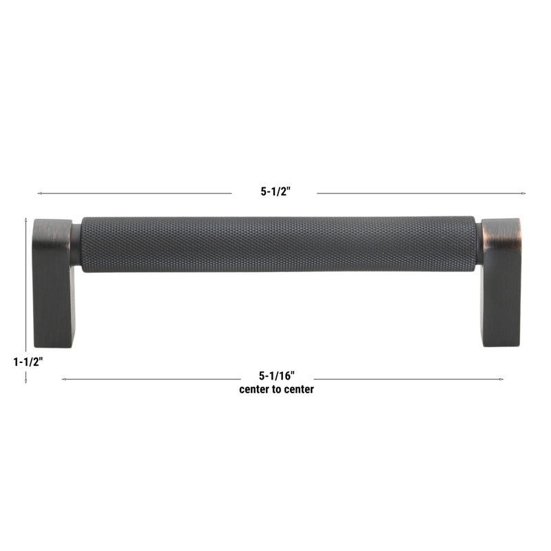 Poignée barre Kapri Collection, 5.06", Noir mat