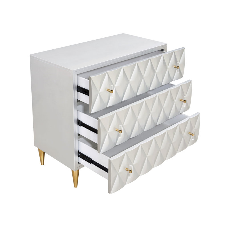 Console avec construction et 3 tiroirs à extension complète