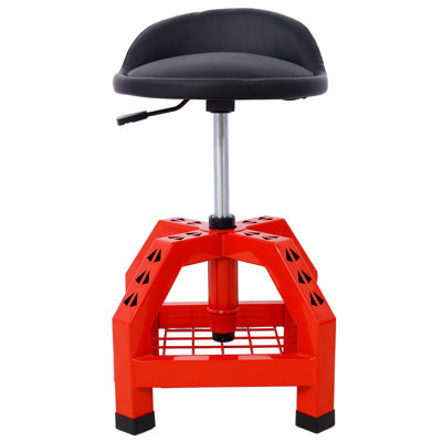 Pneumatic  Degree Swivel Stool, Mechanics Rolling Creeper Seat, Heavy Duty Rolling Mechanics Stool, Shop Stool