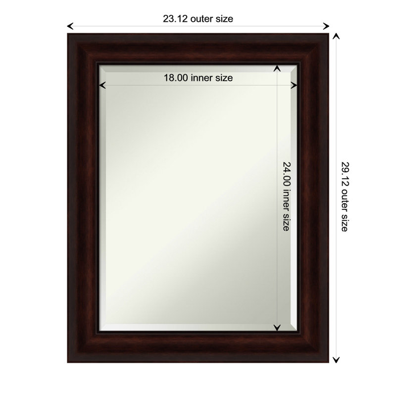 Gardnertown Flat Wall Mirror, 29.12" x 23.12"