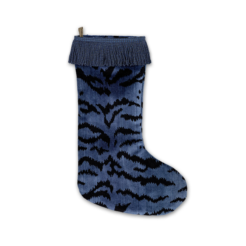 TIGRE STOCKING / TRIM, Bleu / Noir