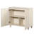 Lysiane 71 Inches Tall Bookcase With Doors, 5-Tier Bookshelf With Storage Cabinet For Home Office, Living Room, 71" Wide, 2 Column-1389565733-1389565732