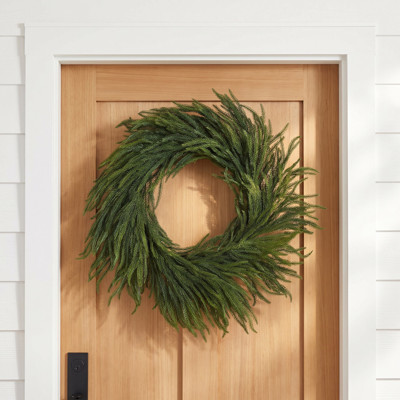 28'' Faux Pine Plastic Wreath