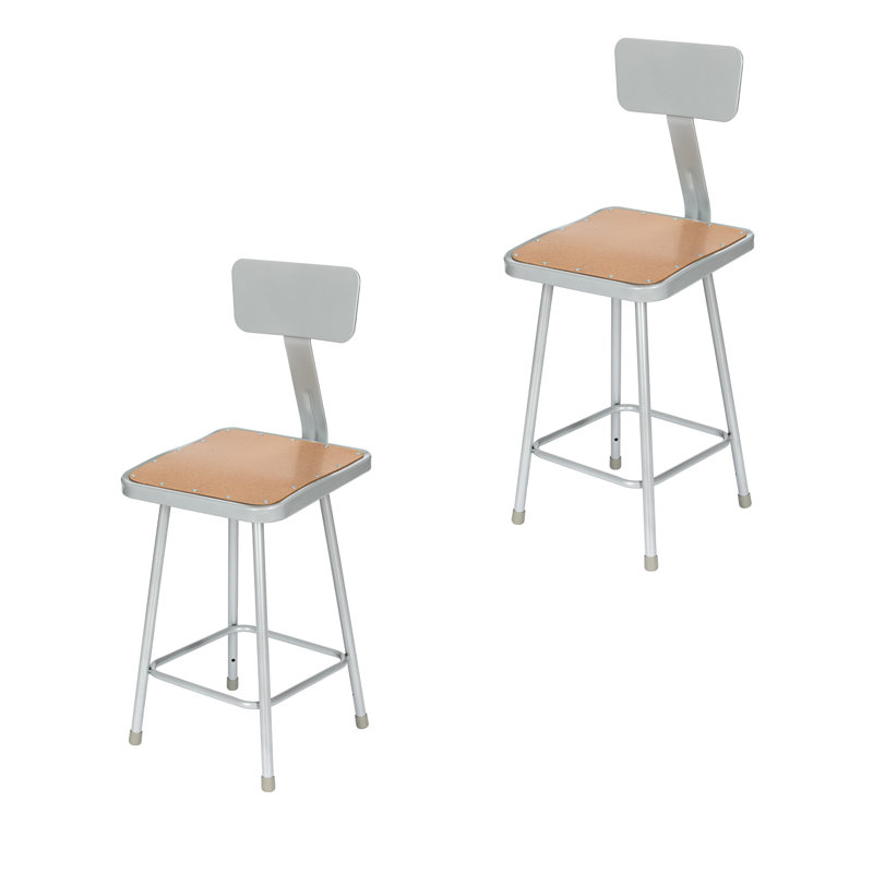 Tabouret avec dossier Clint (paquet de 2), 24"