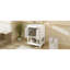 Meuble-lavabo de luxe moderne de 24 po avec lavabo en céramique, meuble de salle de bain avec tablette ouverte et rangement fermé-1552294083