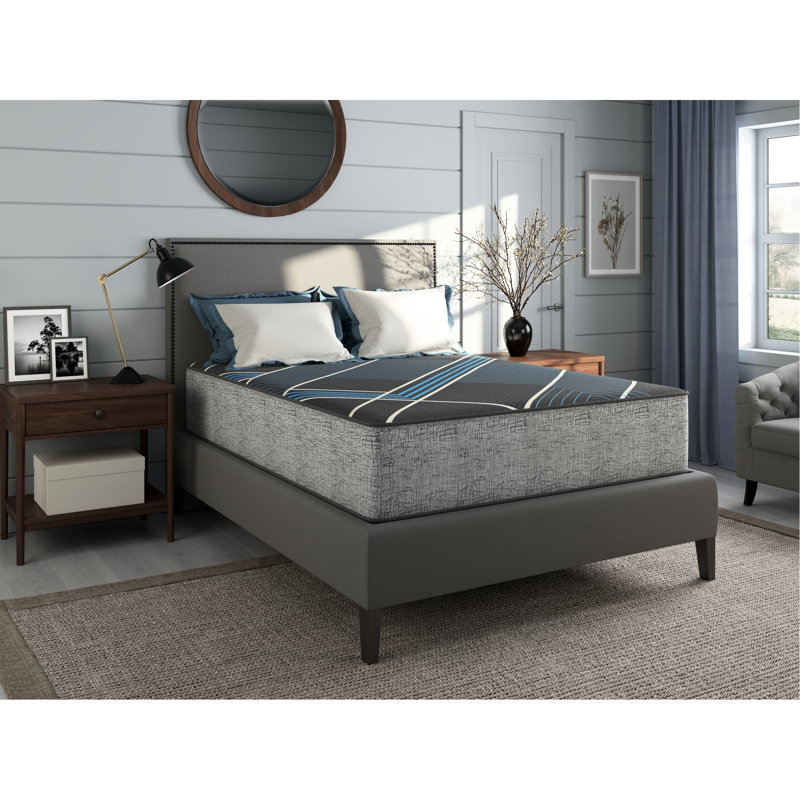 Matelas pleine grandeur de 13 pouces avec double système de ressorts, mousse et 1000 enveloppes individuelles pour une bonne nuit de sommeil avec 13 pouces de mousse, support à 360 °