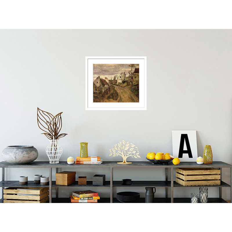 «The Village Road Auvers» par Paul Cézanne, impression giclée encadrée, H 23,5 po x l 26,83 po