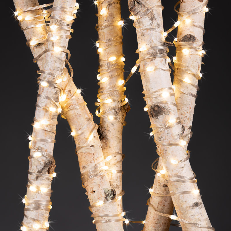 30' Connectable Ribbon Wrap Lights, Silver