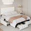 Ensemble de chambre à coucher 2 pièces, lit plateforme avec rangement, commode à 4 tiroirs et commode à 4 tiroirs-119156840-119156837