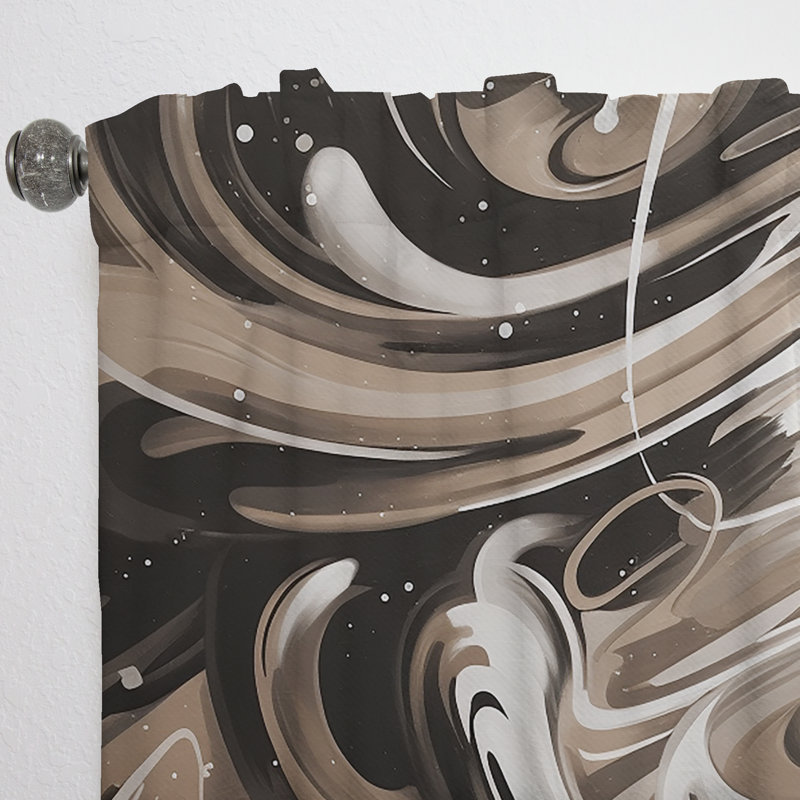 Gatcombe - Geometric Illusions III - Modern Velvet Curtain - Room Darkening - 1 panel, 52" W x 63" L