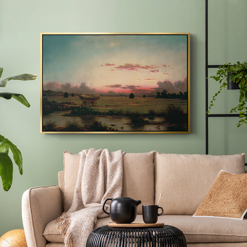 The Marshes at Rhode Island, 1866 - Martin Johnson, 24 po x 36 po, Doré