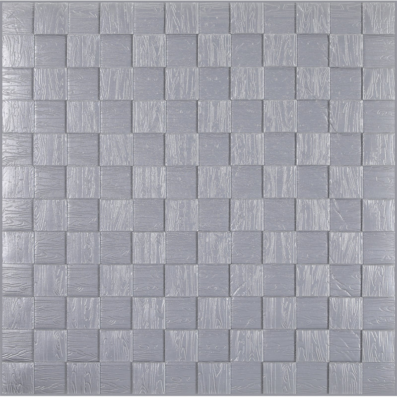 Panneau mural en vinyle 28 po x 28 po Falkirk Jura II, Argent