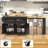 80.63" Extendable Kitchen Island With Power Outlet, 2 Storage Drawers, Open Shelves-129517326