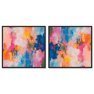 Knowing You Set Canvas Saturaded Colours Art by Art Remedy
