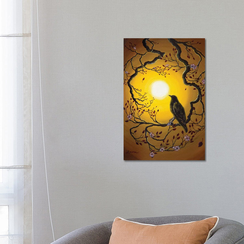 A Raven Remembers Spring by Laura Iverson - Painting on Canvas, 66.04cm H x 45.72cm W x 3.81cm D, Wrapped Canvas