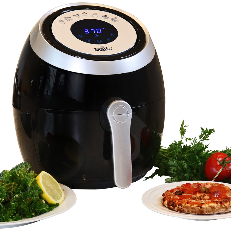 Total Chef 3.8 Qt Digital Air Fryer with 7 Cooking Presets, Black