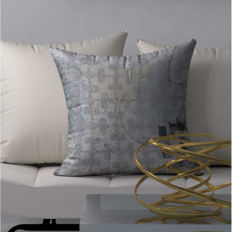 Housse de coussin carrée élégante et insert, 18 po x 18 po