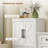 Bathroom Floor Storage Cabinet, Farmhouse Bathroom Cabinet With 4 Doors And Adjustable Shelf, White-1147116618