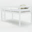 Lit simple mezzanine en bois massif blanc. Améliorez l'espace de votre chambre à coucher. Inclus. Élégant. Le cadre 79,5 po x l 42,7 po x L 44,8 po maximise l'espace et la durabilité.