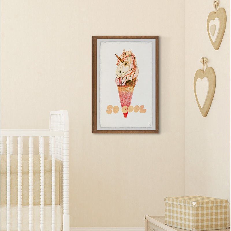 Maggiemae «Unicorn Ice Cream III», reproduction encadrée, H 30 po x l 20 po x P 1,5 po