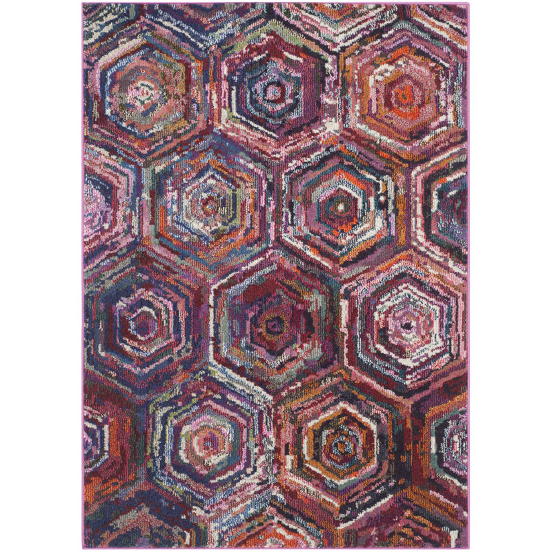 Tapis rose / mauve Chana, Rectangle 9 pi x 12 pi