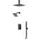 Crozet Pressure Balance Shower System with Dual Square Shower Head and Hand Shower (Valve Included)