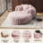75" Upholstered Barrel Chair - Plush Bubble Velvet Boneless Design-112880691