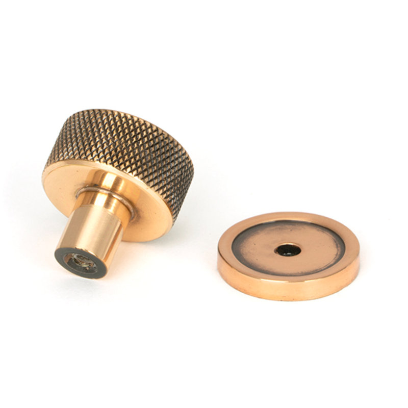 Round Knob, Polished Bronze, 2.5 cm