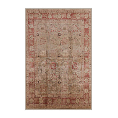 Tapis oriental beige / rouge
