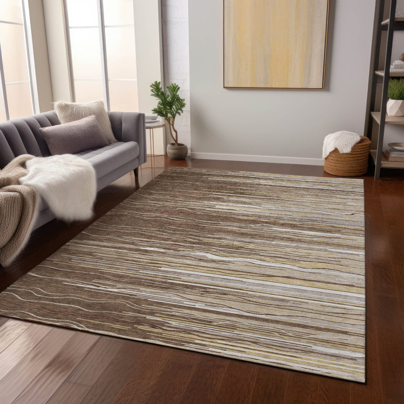  Machine Washable Indoor/Outdoor Chantille ACN996 Paprika Area Rug, Rectangle 10' x 14'