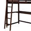 Lit mezzanine simple - Optimisez l'aménagement de votre chambre à coucher avec bureau et rangement, bois massif pour une fonctionnalité-847929880