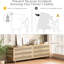 Armoire de rangement 59,06 "à 6 tiroirs en rotin