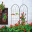 Ensemble de 4 treillis de jardin en métal 78,7 po x 19,7 po antirouille