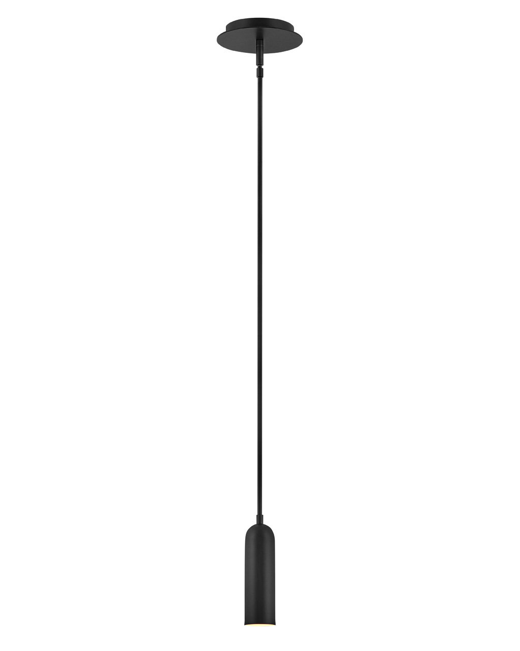 Arla Single Light Metal Dimmable LED Pendant, Black